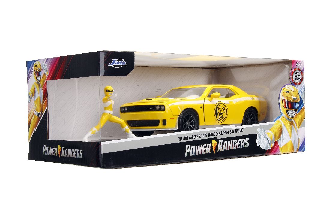Jada 1/24 "Hollywood Rides" 2015 Challenger Hellcat YellowRanger – image 20