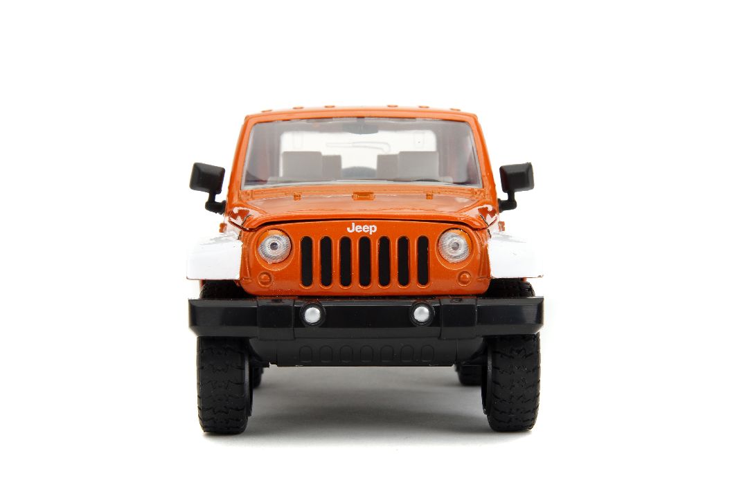 Jada 1/24 "Hollywood Rides" 2007 Jeep Wrangler with Orange M&M – image 4