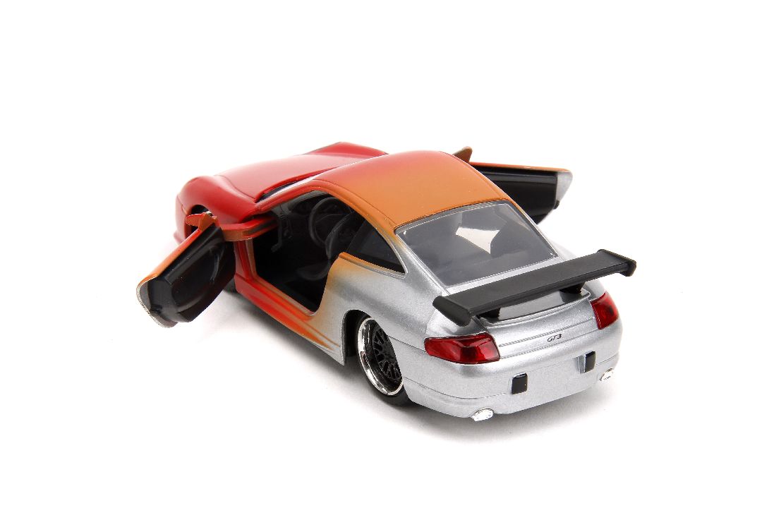 Jada 1/32 "Pink Slips"Porsche 911 GT3 RS-Primer Red/Orange/Slvr – image 11