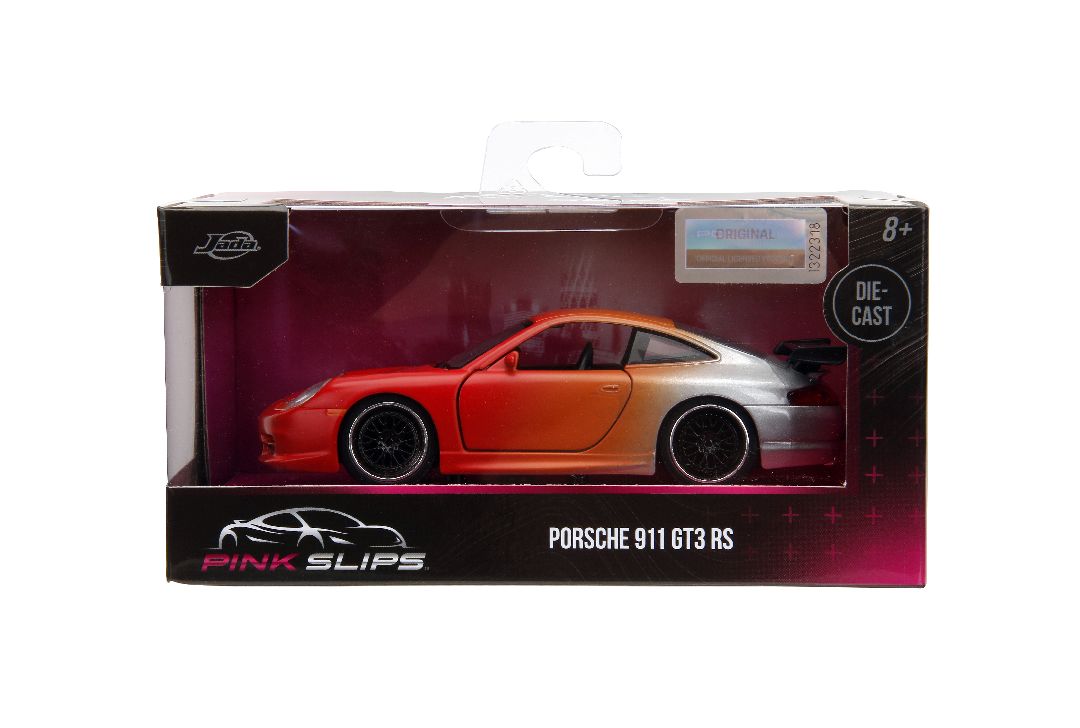 Jada 1/32 "Pink Slips"Porsche 911 GT3 RS-Primer Red/Orange/Slvr – image 13