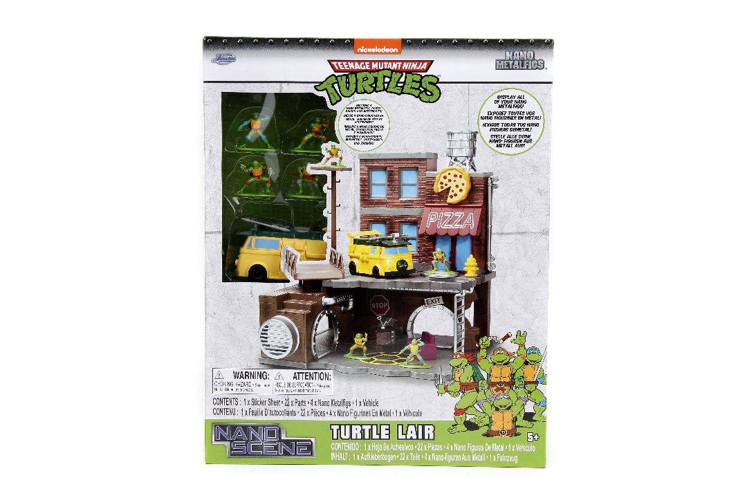 Jada Nano Scene TMNT Turtle Lair with 4 Figures – image 13