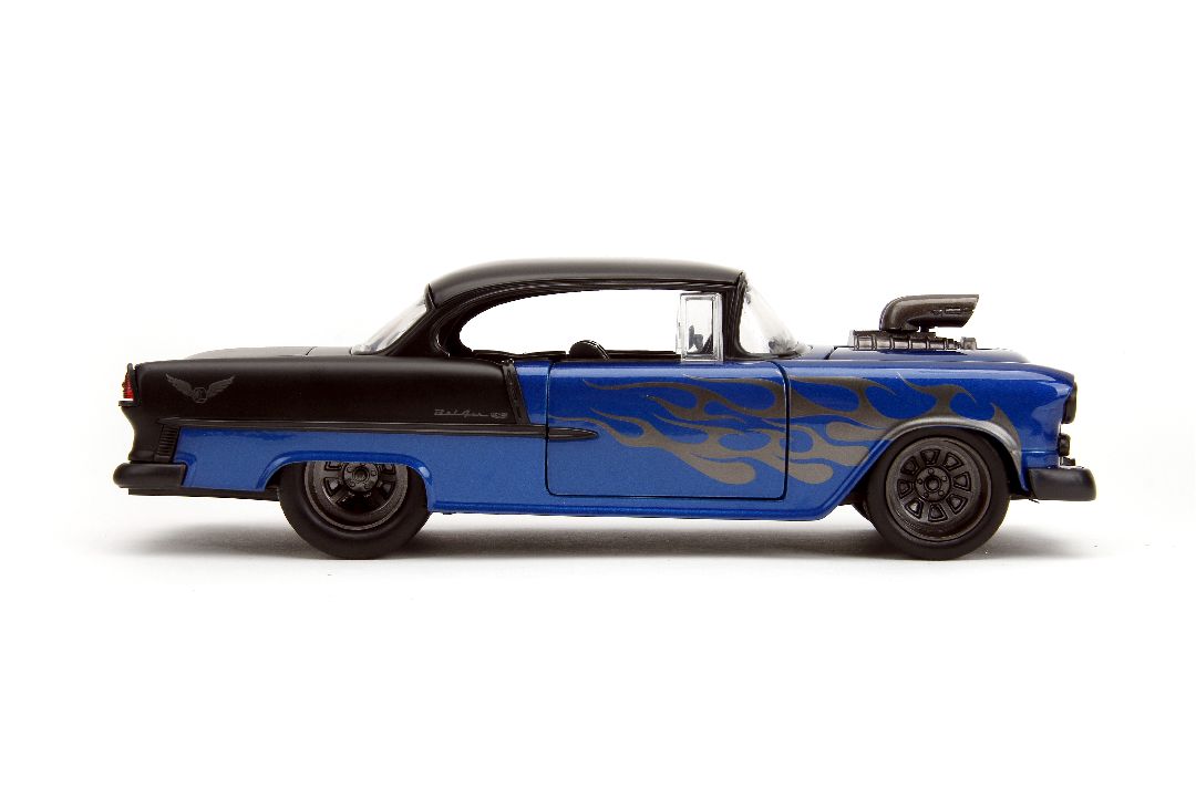 Jada 1/24 "BIGTIME Muscle" 1955 Chevy Bel Air - Metallic Blue – image 6