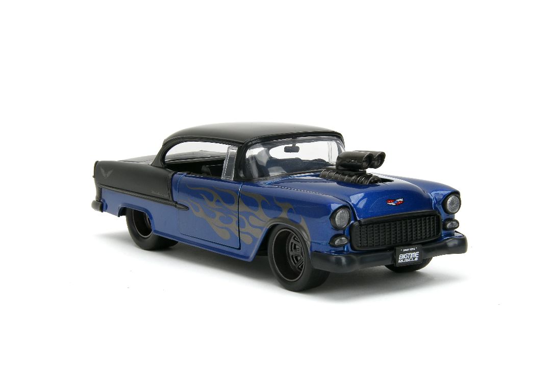 Jada 1/24 "BIGTIME Muscle" 1955 Chevy Bel Air - Metallic Blue – image 7
