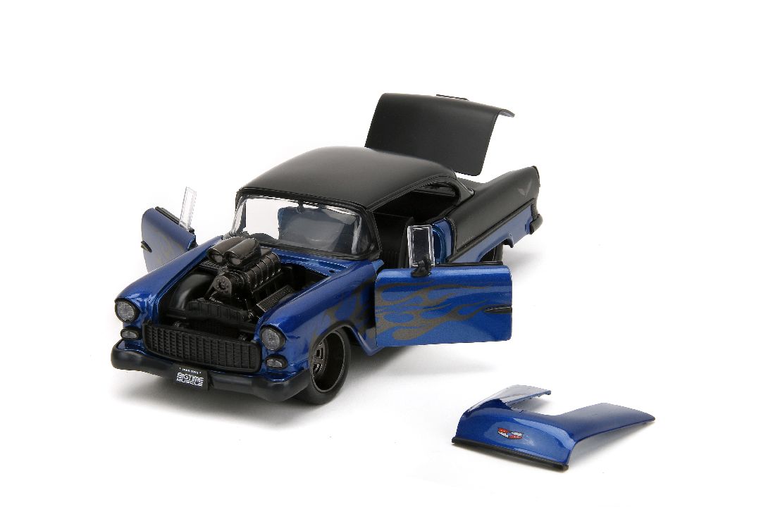 Jada 1/24 "BIGTIME Muscle" 1955 Chevy Bel Air - Metallic Blue – image 10