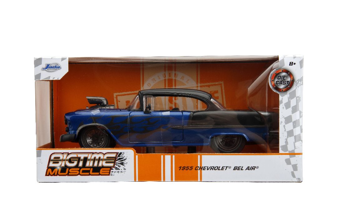 Jada 1/24 "BIGTIME Muscle" 1955 Chevy Bel Air - Metallic Blue – image 14