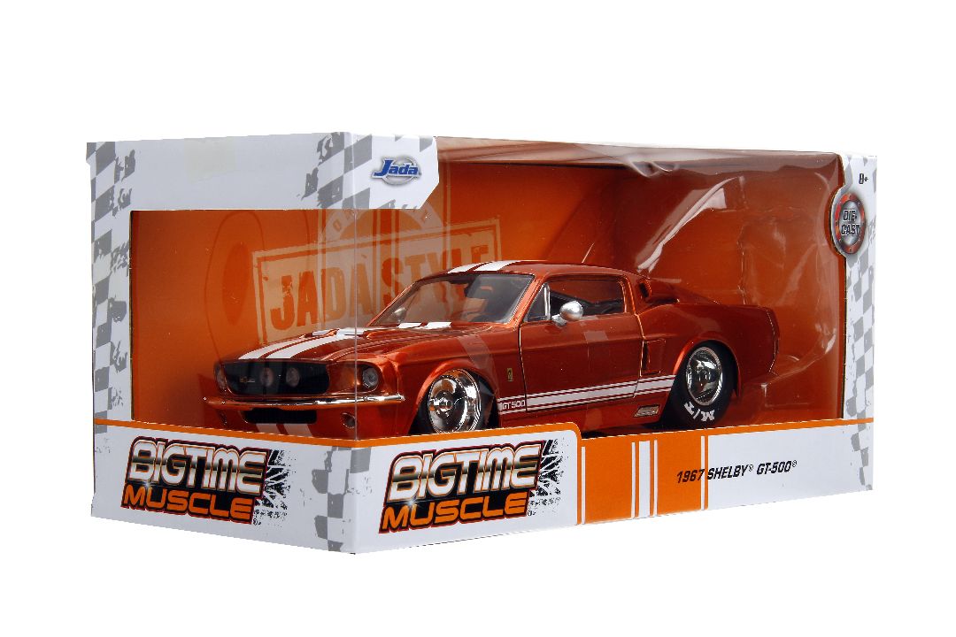 Jada 1/24 "BIGTIME Muscle" 1967 Shelby GT500 - Candy Orange – image 15