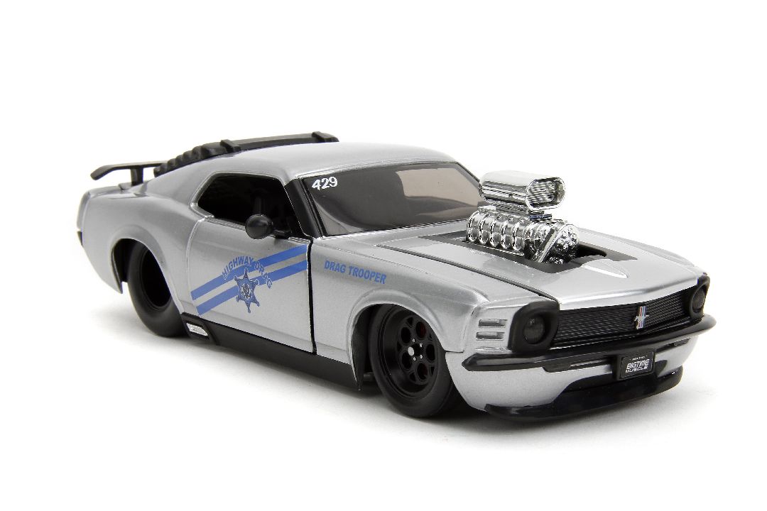 Jada 1/24 "BIGTIME Muscle" 1970 Ford Mustang Boss 429 -Candy Slv – image 7