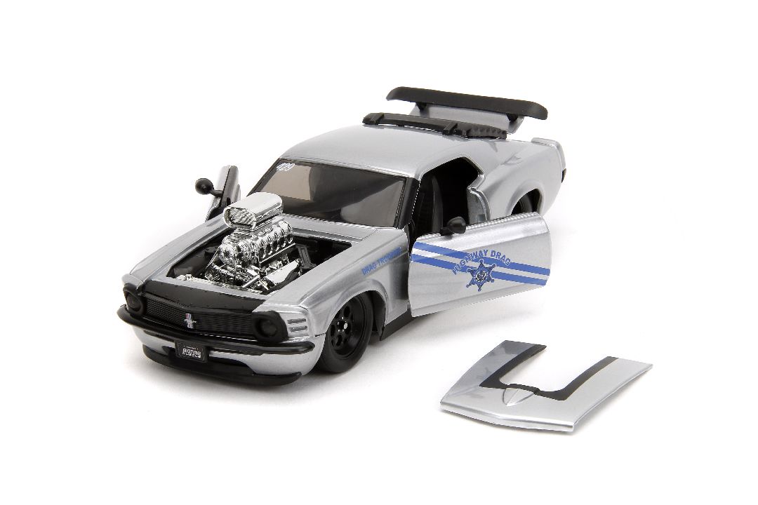 Jada 1/24 "BIGTIME Muscle" 1970 Ford Mustang Boss 429 -Candy Slv – image 10