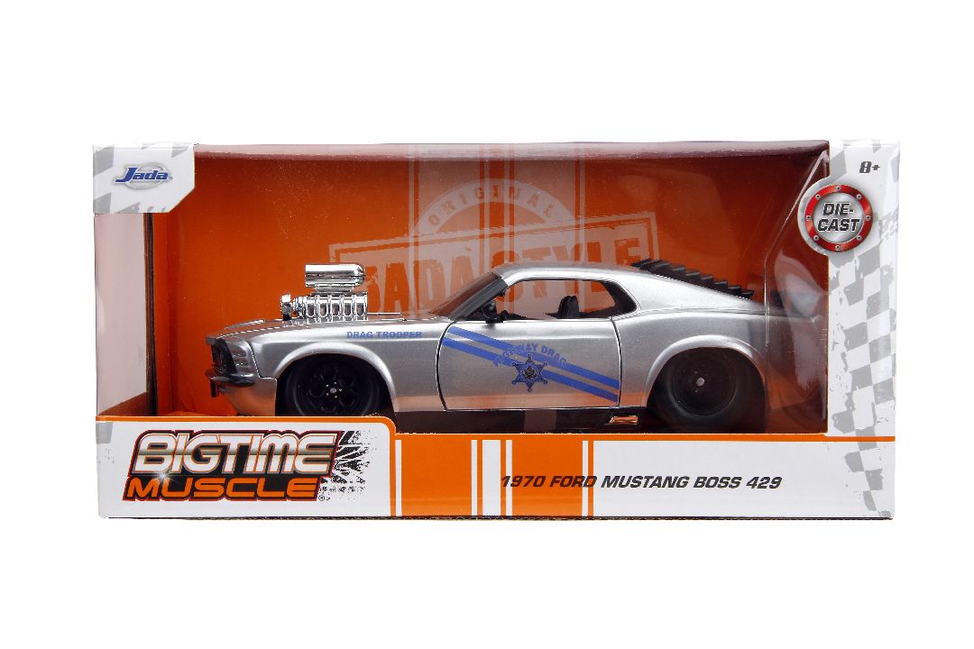 Jada 1/24 "BIGTIME Muscle" 1970 Ford Mustang Boss 429 -Candy Slv – image 14