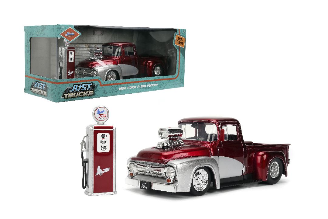 Jada 1/24 "Just Trucks" w/ Gas Pump - 1956 Ford F100 – image 6