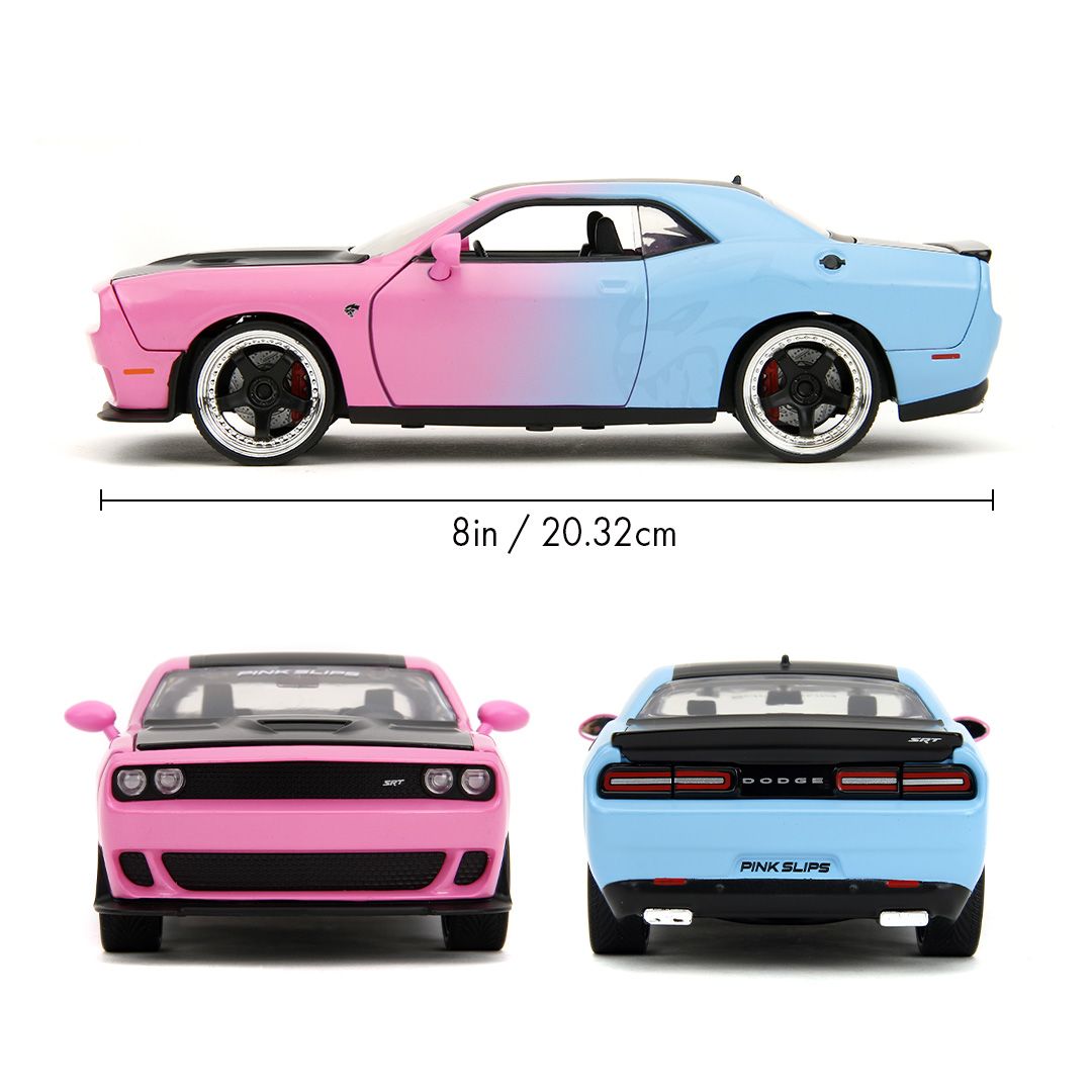 Jada 1/24 Pink Slips w/Base - 2015 Dodge Challenger SRT Hellcat – image 2