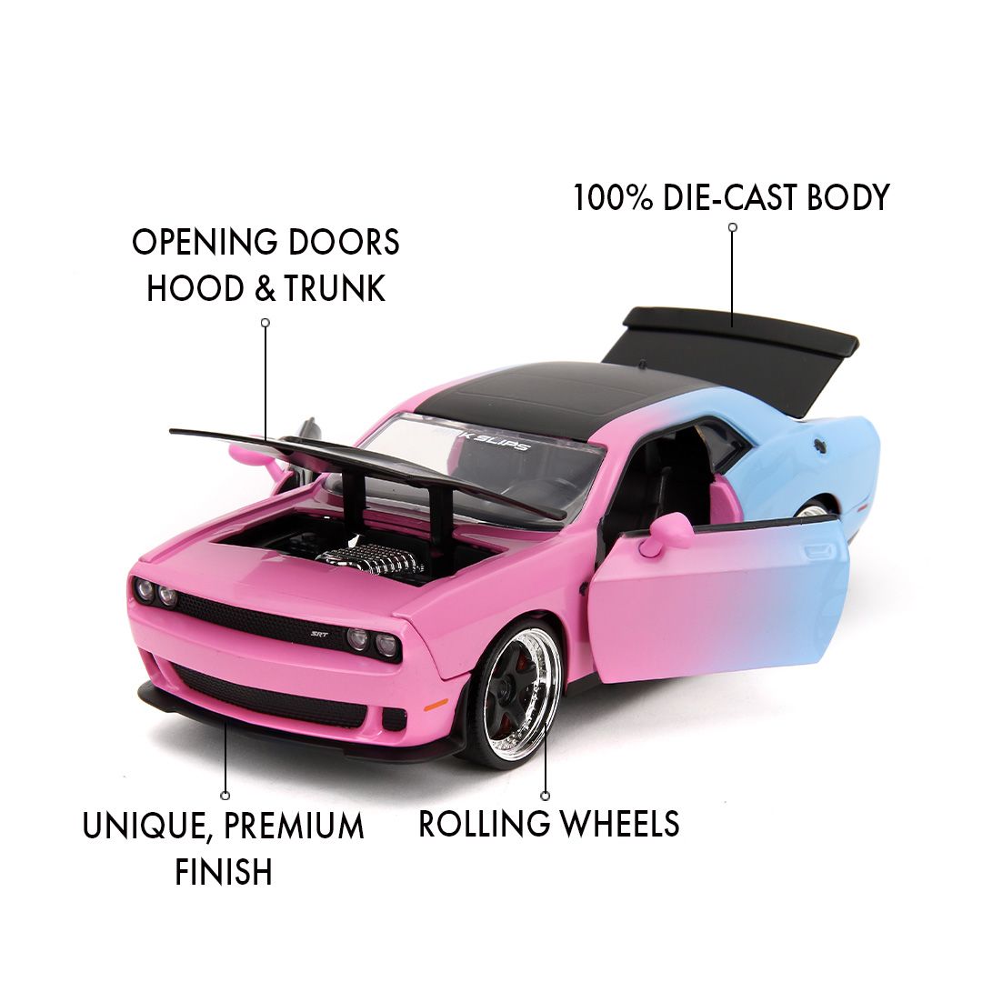 Jada 1/24 Pink Slips w/Base - 2015 Dodge Challenger SRT Hellcat – image 3