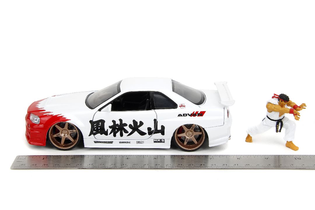 Jada 1/24 "Hollywood Rides" Street Fighter 2002 Skyline w/ Ryu – image 7
