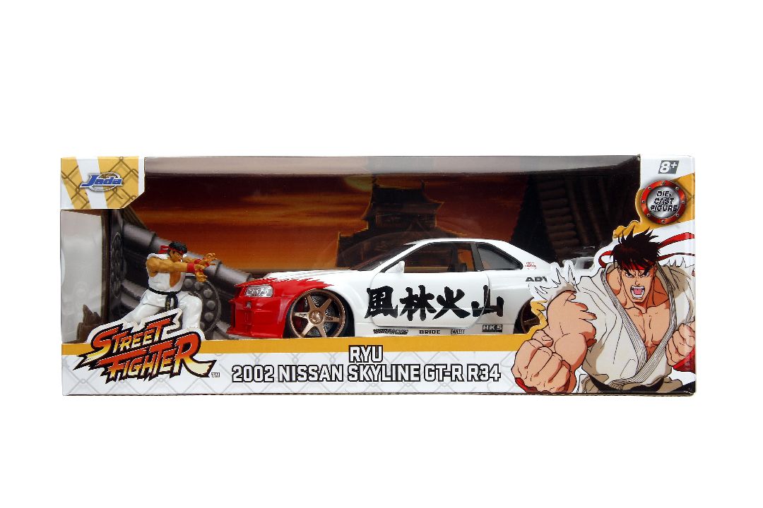 Jada 1/24 "Hollywood Rides" Street Fighter 2002 Skyline w/ Ryu – image 15