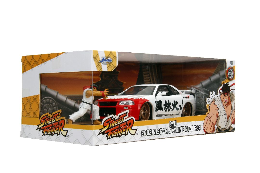 Jada 1/24 "Hollywood Rides" Street Fighter 2002 Skyline w/ Ryu – image 12