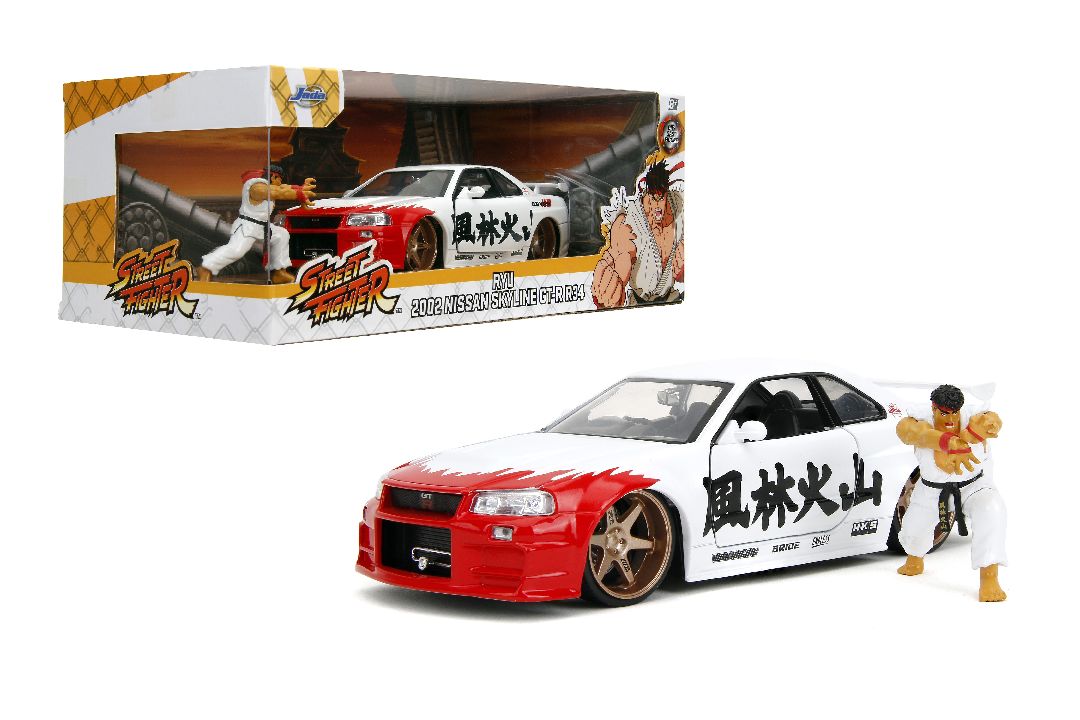 Jada 1/24 "Hollywood Rides" Street Fighter 2002 Skyline w/ Ryu – image 11