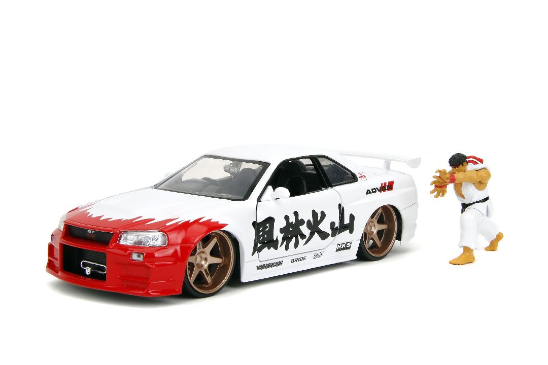 Jada 1/24 "Hollywood Rides" Street Fighter 2002 Skyline w/ Ryu – image 20