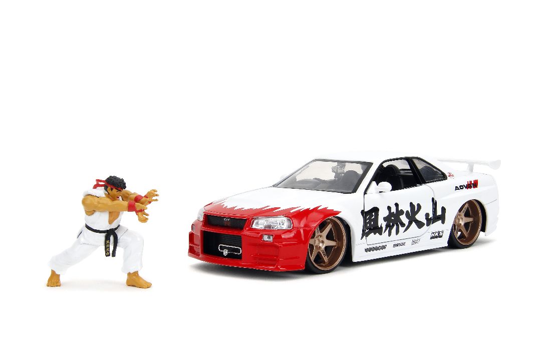 Jada 1/24 "Hollywood Rides" Street Fighter 2002 Skyline w/ Ryu – image 17