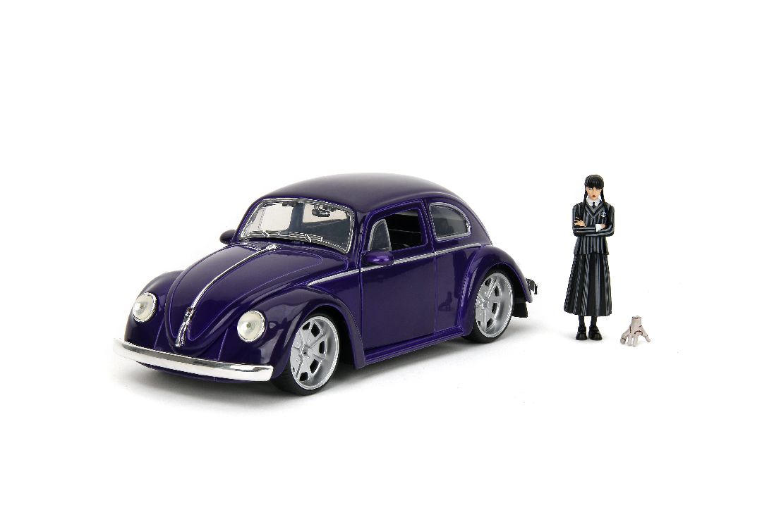 Jada 1/24 "Hollywood Rides" 1959 VW Beetle w/ Wednesday Addams – image 20