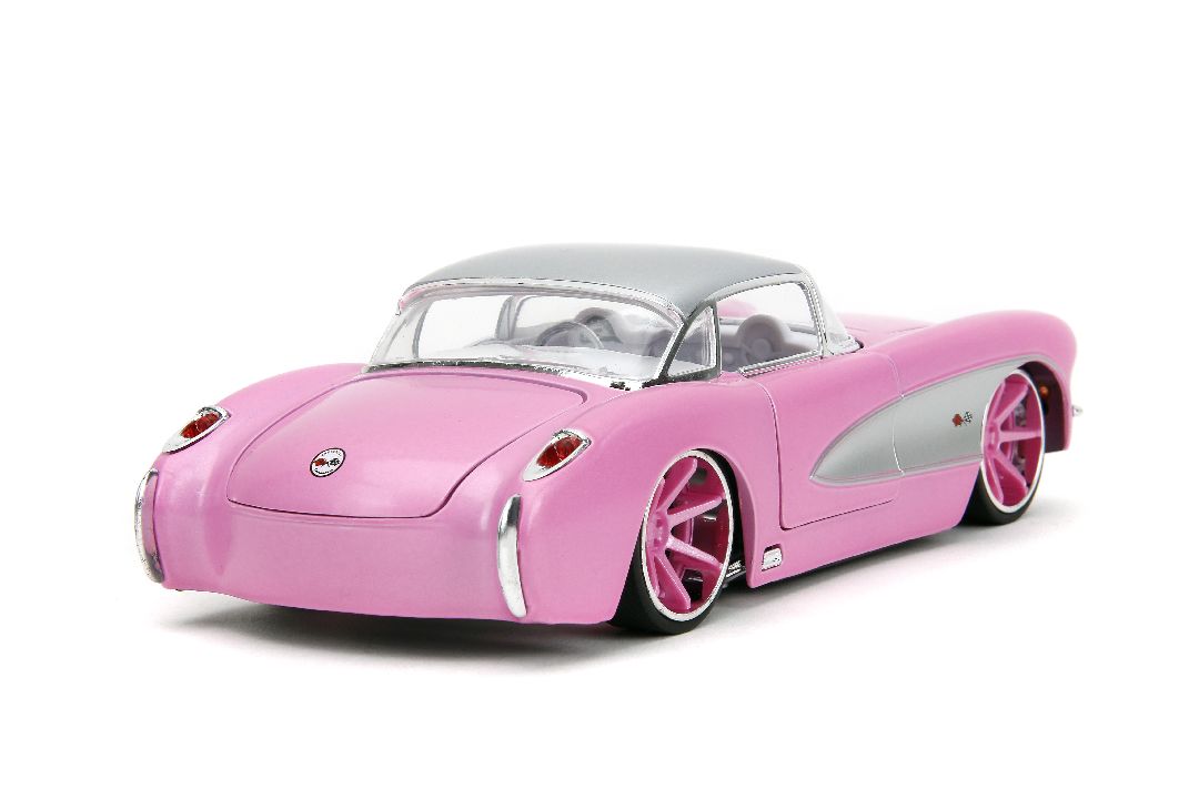 Jada 1/24 "Pink Slips" w/Base - 1957 Corvette – image 3