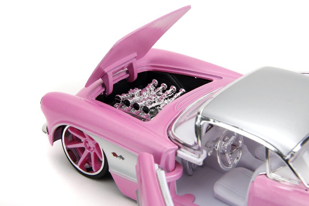 Jada 1/24 "Pink Slips" w/Base - 1957 Corvette – image 10