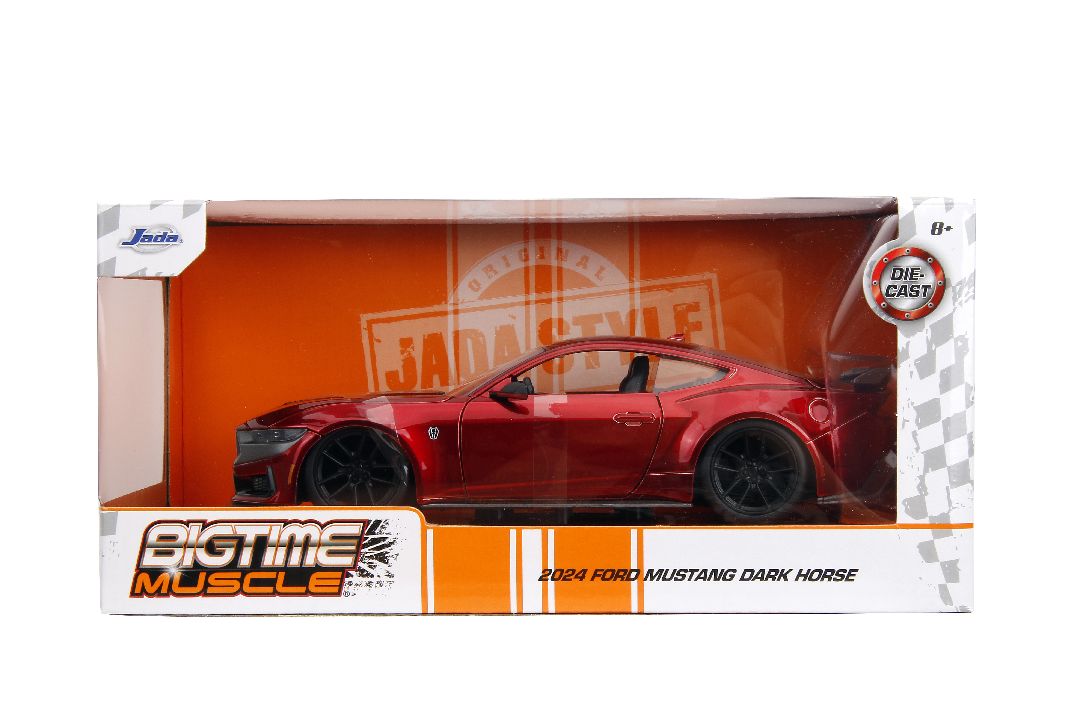Jada 1/24 "BIGTIME Muscle" 2024 Ford Mustang Dark Horse - Red – image 9