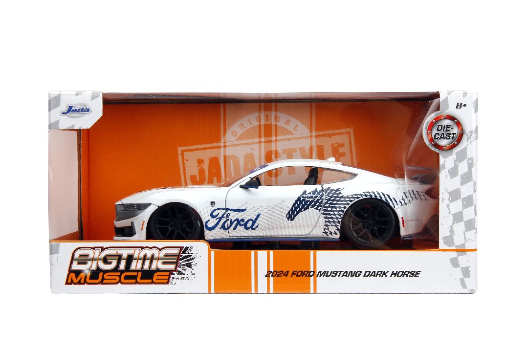 Jada 1/24 "BIGTIME Muscle" 2024 Mustang Dark Horse - White – image 3