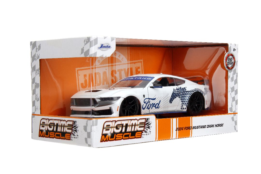 Jada 1/24 "BIGTIME Muscle" 2024 Mustang Dark Horse - White – image 4