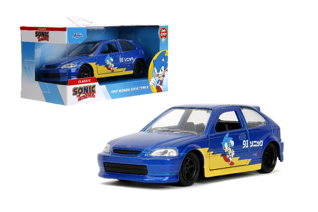 Jada 1/32 "Hollywood Rides" - 1997 Honda Civic Type-R (Sonic) – image 9