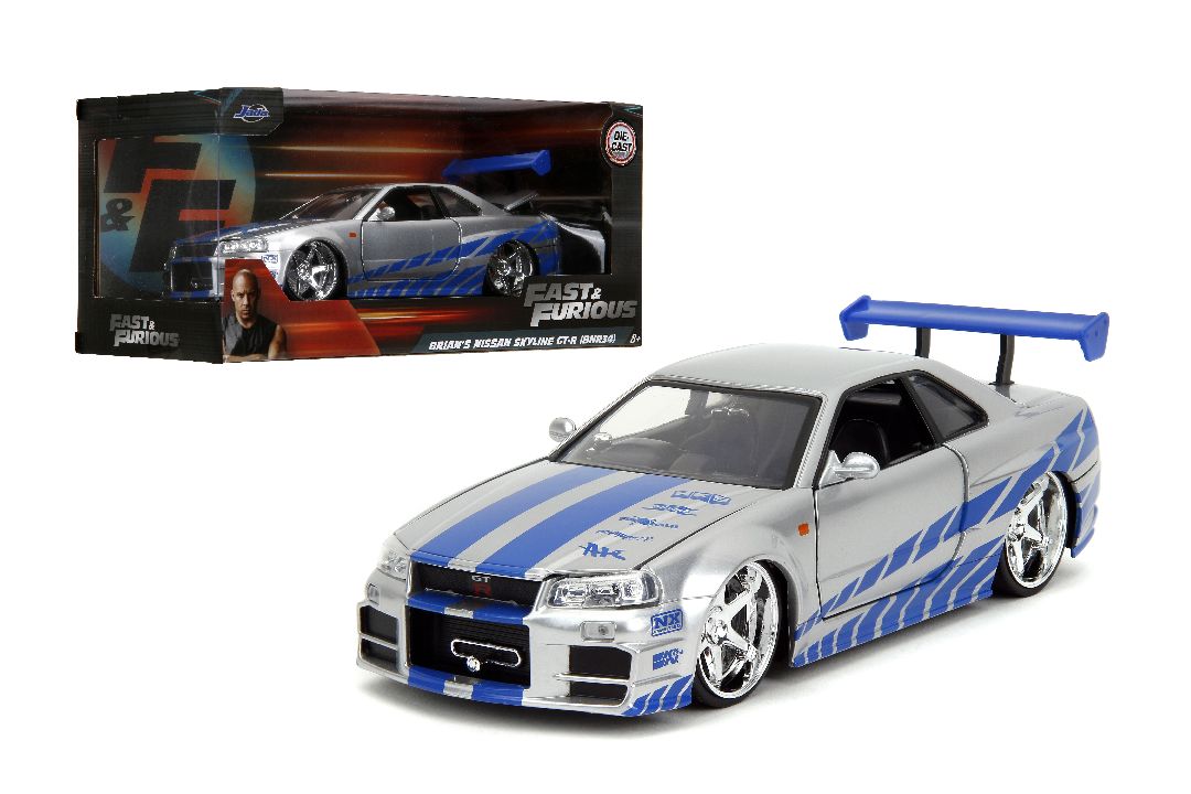Jada 1/24 "Fast & Furious" Brian's Nissan Skyline GT-R (R34) thumbnail 1