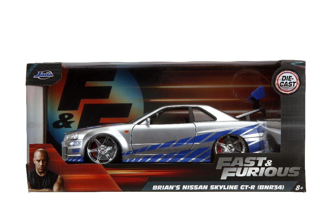 Jada 1/24 "Fast & Furious" Brian's Nissan Skyline GT-R (R34) thumbnail 16