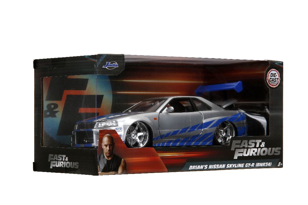 Jada 1/24 "Fast & Furious" Brian's Nissan Skyline GT-R (R34) thumbnail 17