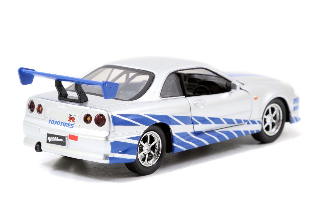 Jada 1/32 "Fast & Furious" Brian's Skyline GT-R (R34) Silver – image 4