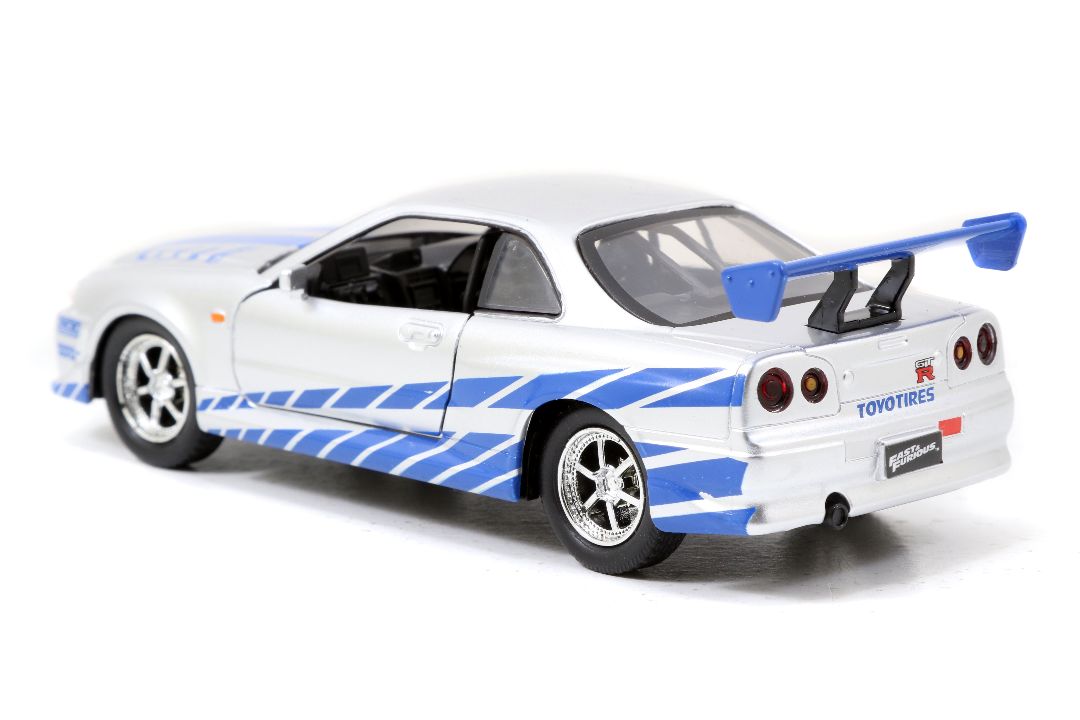 Jada 1/32 "Fast & Furious" Brian's Skyline GT-R (R34) Silver – image 6