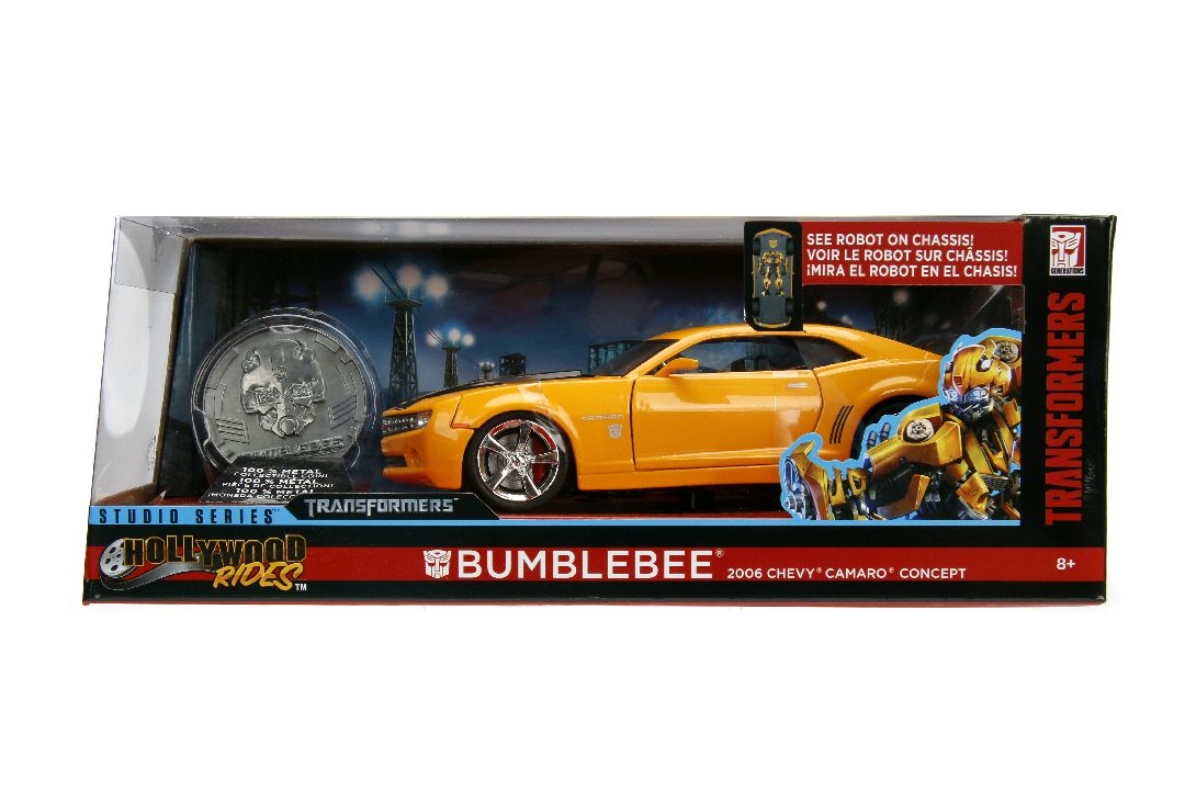 Jada 1/24 Transformers - 2006 Camaro Bumblebee W/Coin thumbnail 11