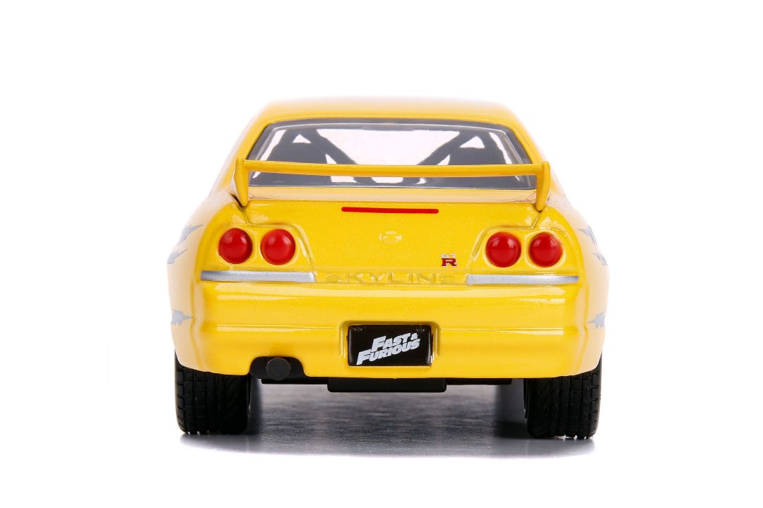 Jada 1/32 "Fast & Furious" 1995 Nissan Skyline GT-R (R33) Yellow – image 3