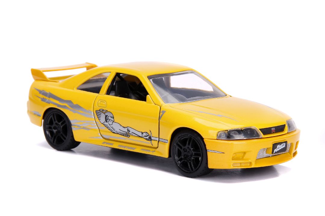 Jada 1/32 "Fast & Furious" 1995 Nissan Skyline GT-R (R33) Yellow – image 5