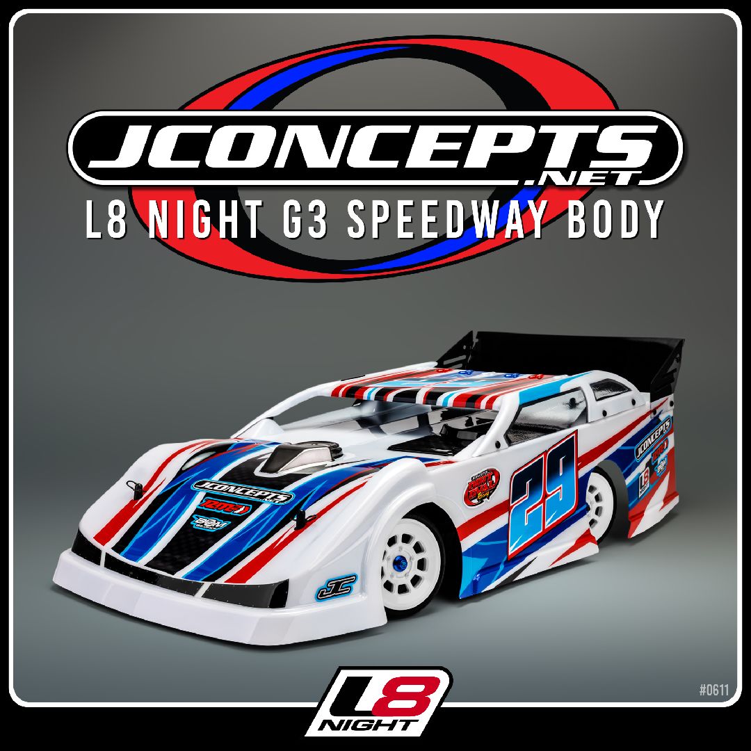 JConcepts L8 Night G3 speedway body – image 5
