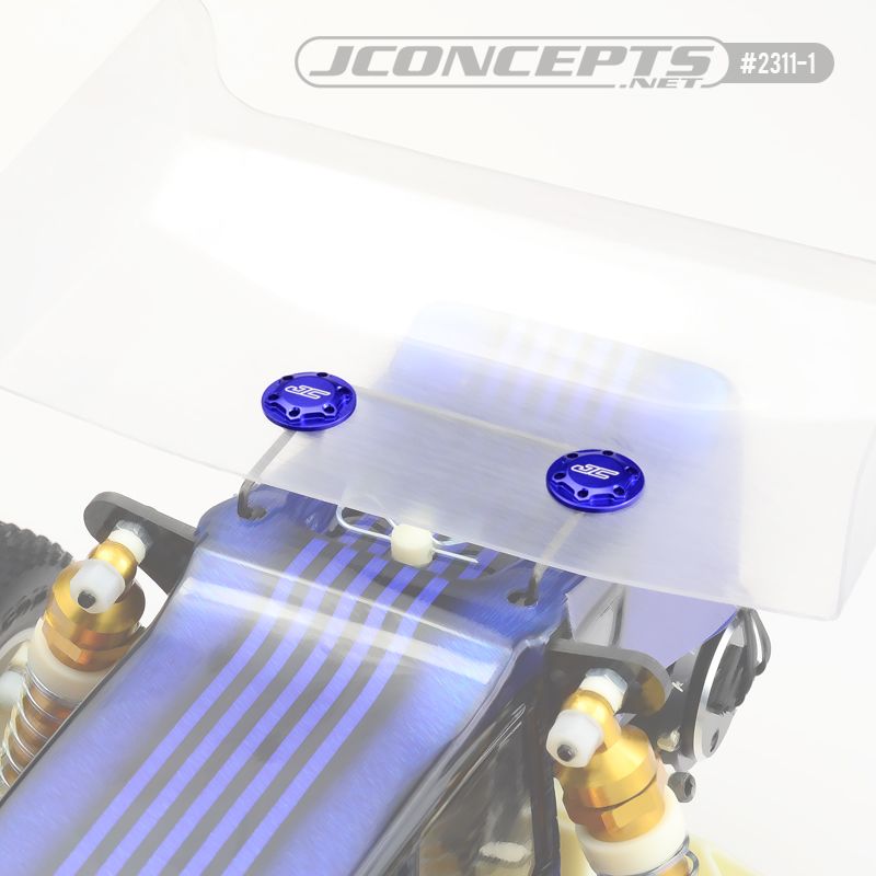 JConcepts RC10 Finnisher wing buttons - blue – image 2