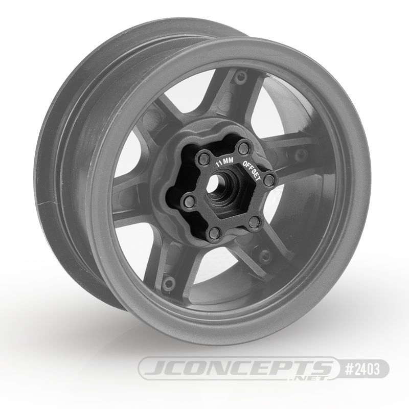 JConcepts Tribute Wheel Alum 12mm Hex Wheel Adapter Black 11mm – image 2