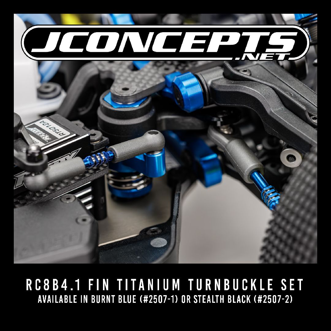 JConcepts RC8B4.1 Fin Titanium turnbuckle - stealth black 5pc – image 3