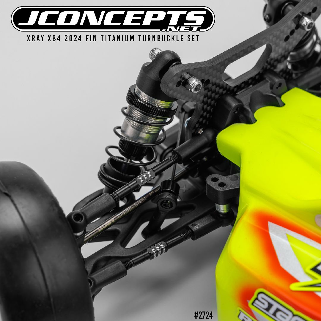 JConcepts XRAY XB4 2024 Titanium turnbuckle set – burnt blue – image 2