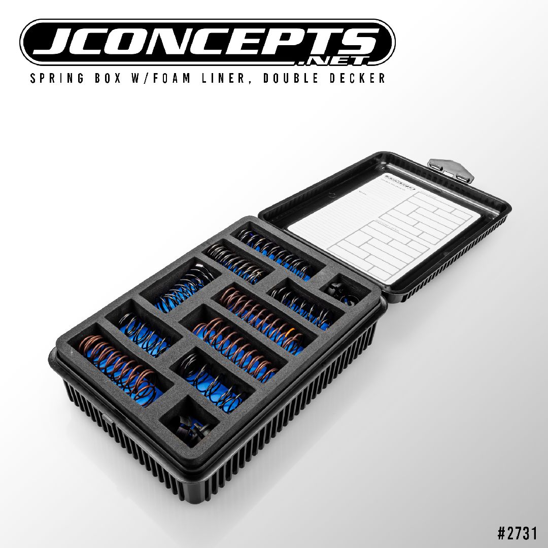 JConcepts Spring Box with Foam Liner (Double Decker w/Decal)-Blk – image 3