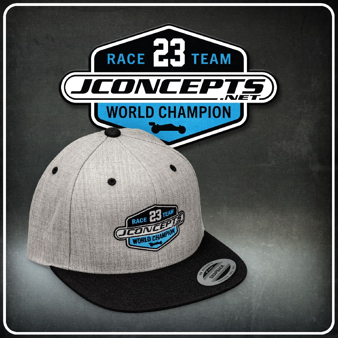 JConcepts 2023 Racing Team Hat Flat Bill Snap Back-Heather Gray – image 2