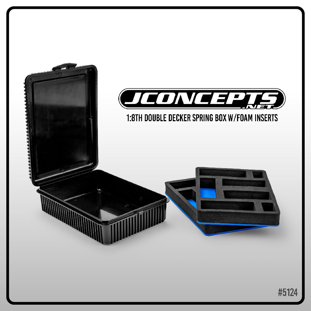 JConcepts 1/8 double decker spring box w/foam inserts - black – image 4