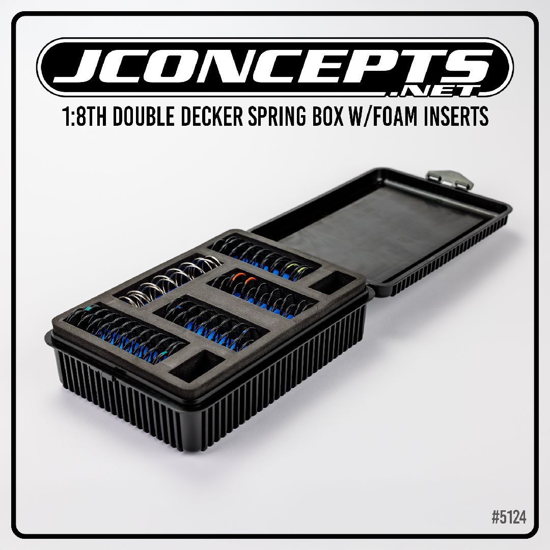 JConcepts 1/8 double decker spring box w/foam inserts - black – image 5