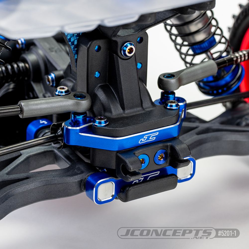 JConcepts - RC10B7 aluminum rear ball-stud mount - blue – image 2