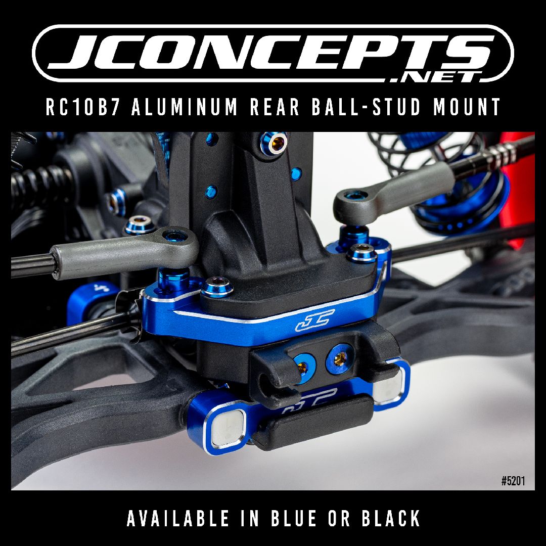 JConcepts - RC10B7 aluminum rear ball-stud mount - black – image 3