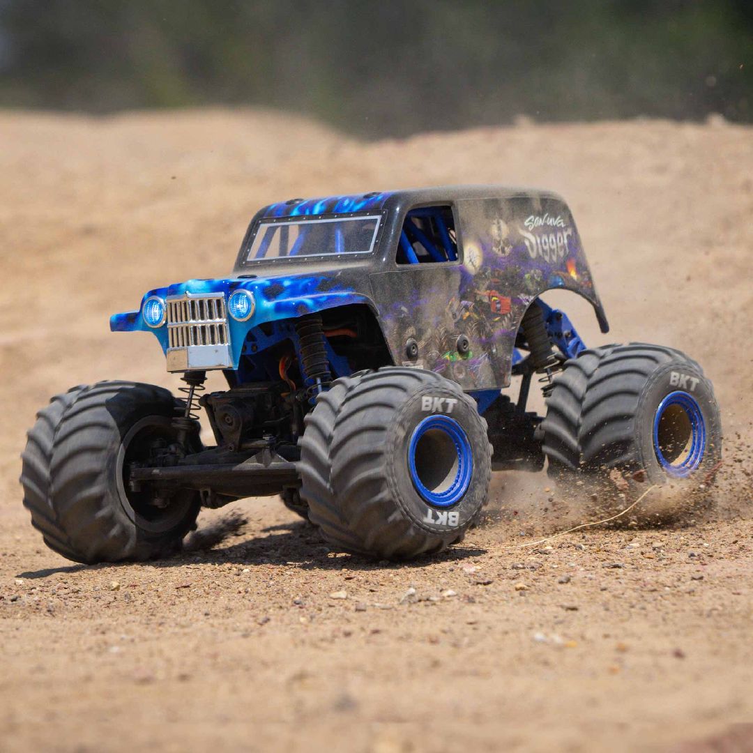 Losi 1/18 Mini LMT Son Uva Digger Monster Truck 4X4 RTR - Blue – image 4