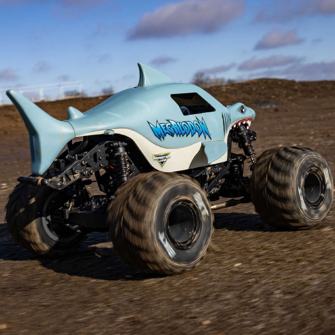 Losi 1/18 Mini LMT Megalodon 4X4 Monster Truck RTR - Blue – image 2